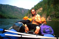 Rafting at the Irkut river
