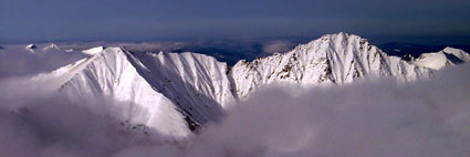 Blick vom 3491m hohen Munku Sardyk (Foto: W. Petuchin)
